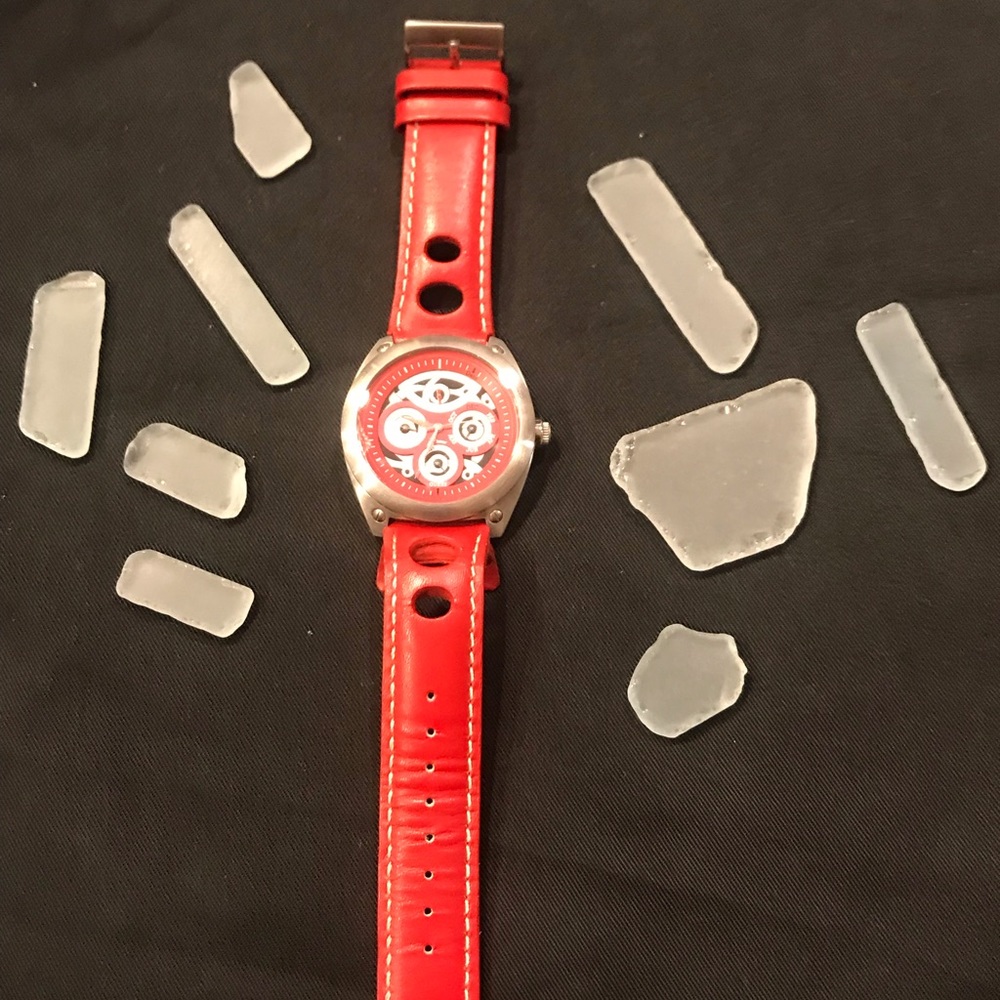 Guess red watch